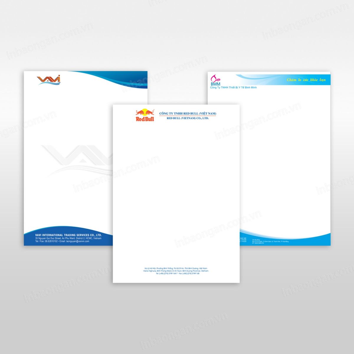 in giấy tiêu đề