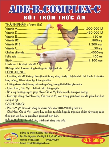 In nhãn thuốc thú y ADE