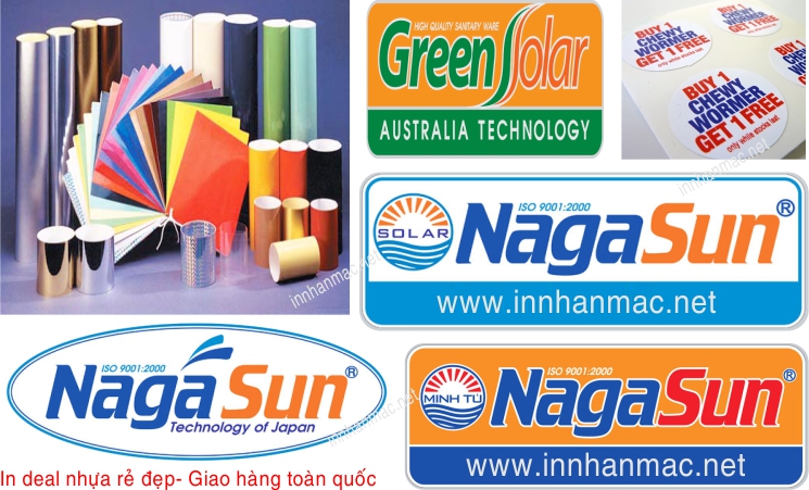 Mẫu in decal nhựa trắng trong